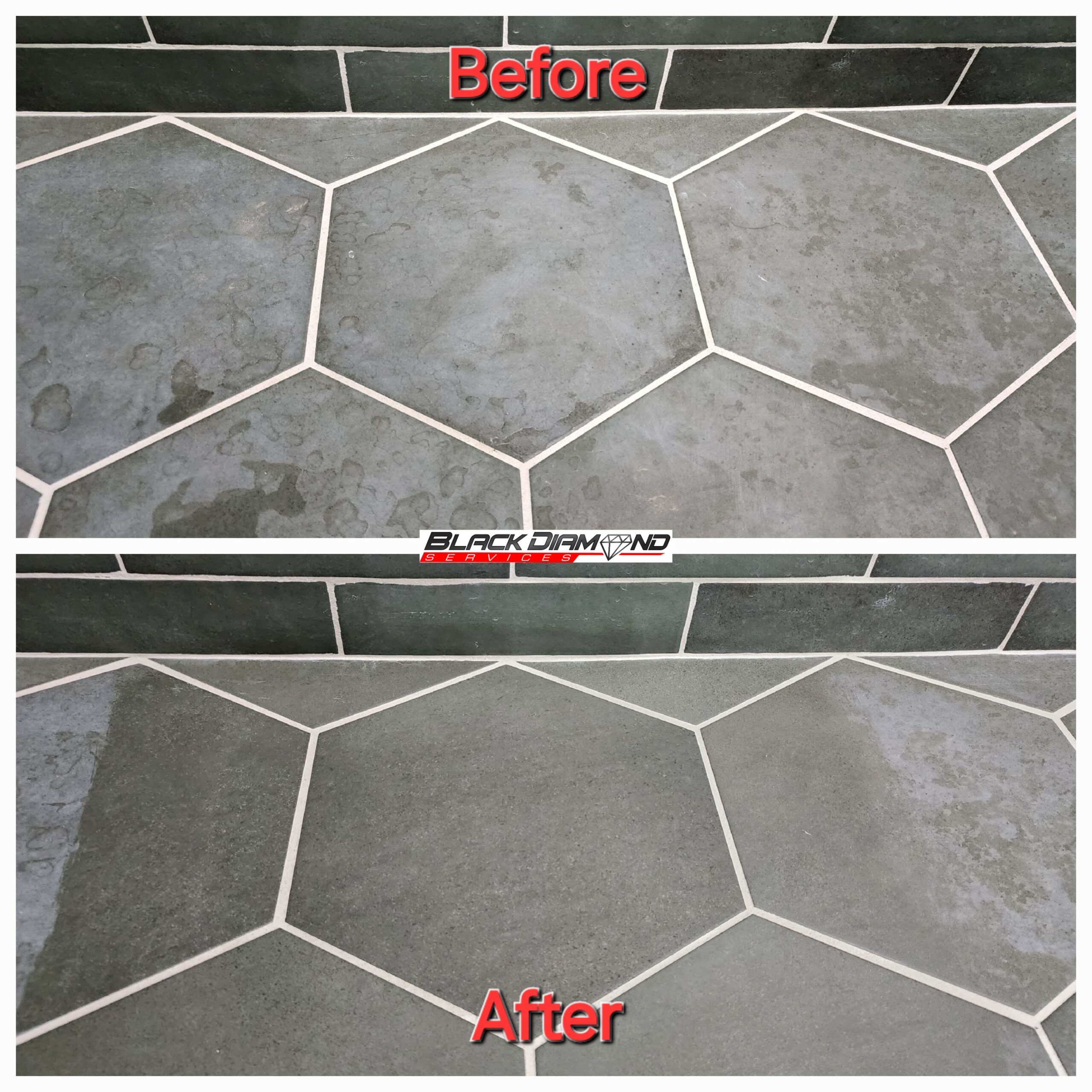 Shower tile cleaning