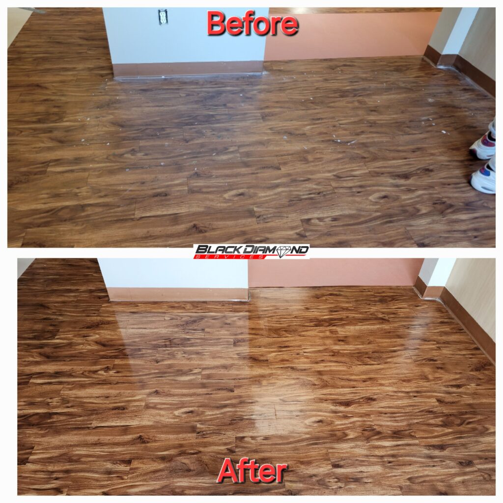 LVP Flooring Cleaning Before/After